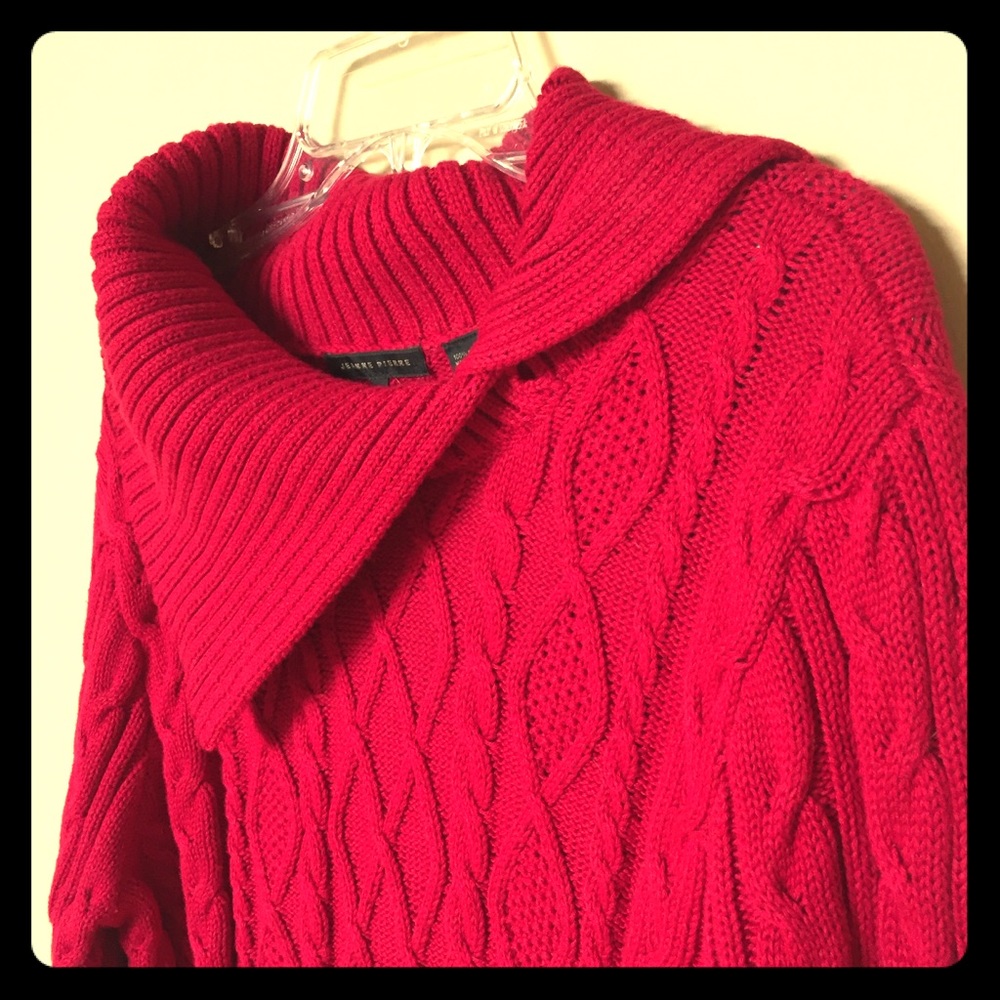 ♦️Jeanne Pierre Red Long Sleeved Knit Sweater♦️
